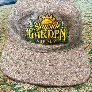 Wool hat with leather adjustable strap. Great quality.